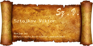 Sztojkov Viktor névjegykártya